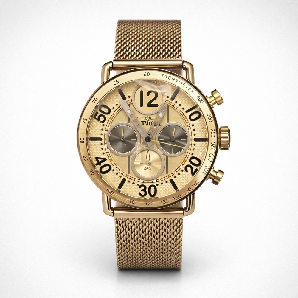 New Invicta Speedway 69473 Gold Tone With Mesh Bracelet Men’s Watch 44mm - Picture 5 of 5